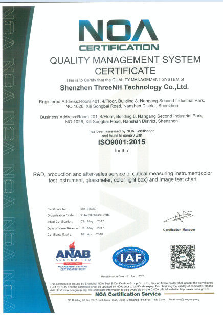 China Shenzhen ThreeNH Technology Co., Ltd. Certificações